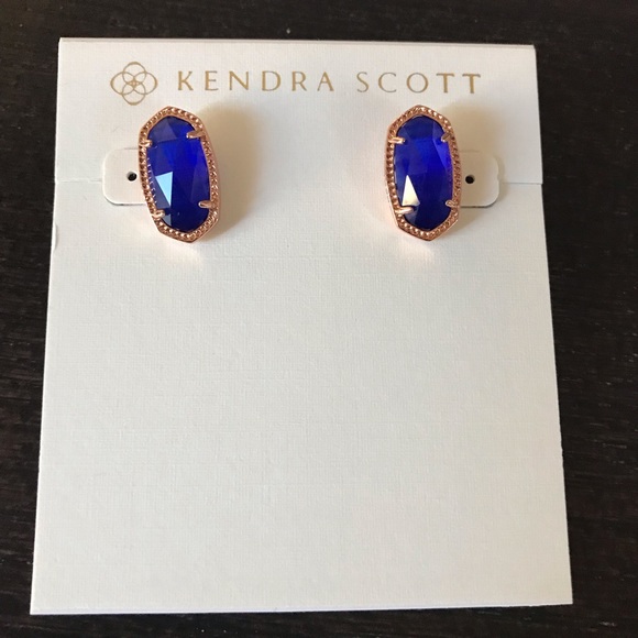 Kendra Scott Jewelry - NWOT Kendra Scott Ellie Stud Rose Gold In Cobalt